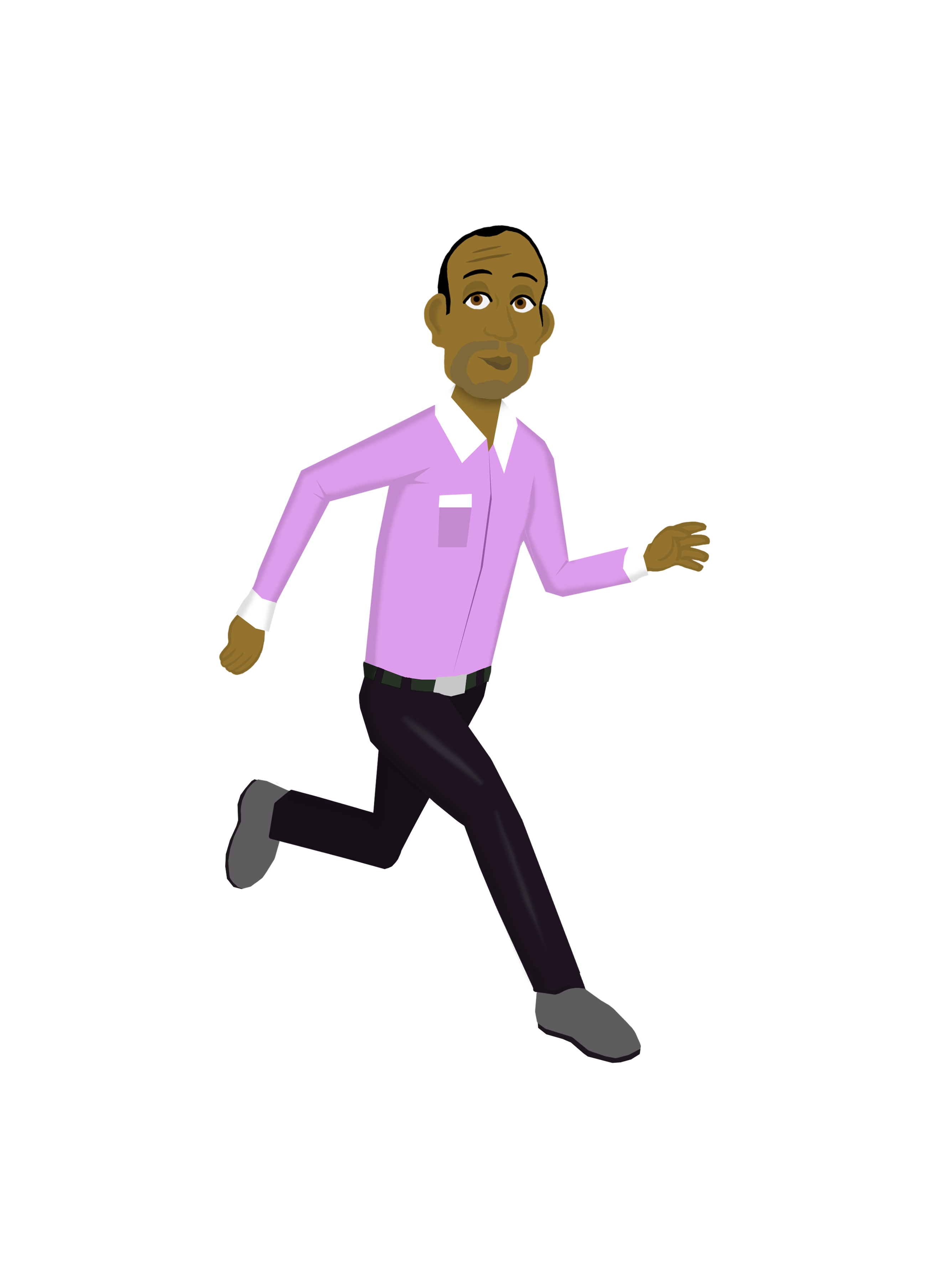 40 man pink shirt running